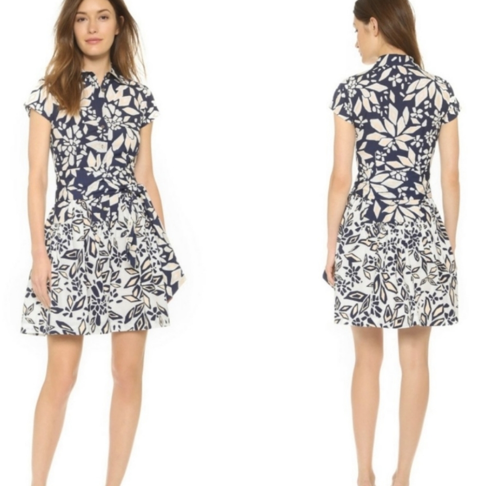 DV DIANE VON FURNSTENBERG Scarlet Floral Printed Shirtdress